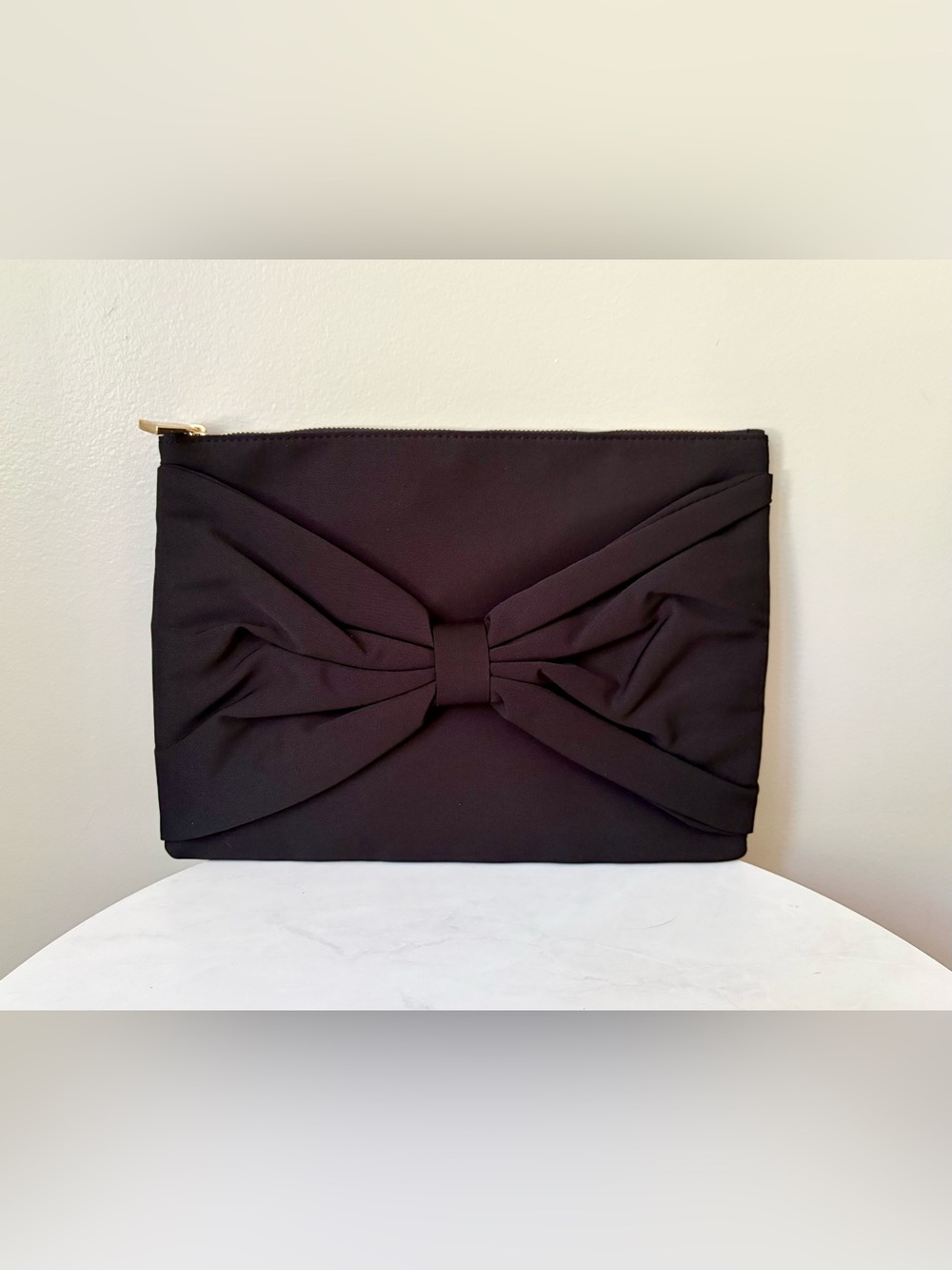 Carolina Herrera Black Bow Clutch